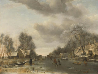 Winterlandschaftsszene - Jan van de Cappelle — Ansicht des Kunstwerks