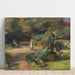Reproduktion des Gemäldes Garten mit Palme und zwei weiblichen Figuren - Max Liebermann