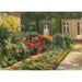 Reproduktion des Gemäldes Garten am Wannsee - Haus mit roten Pflanzen - Max Liebermann