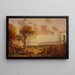 Fernblick auf den Hudson-Fluss im Herbst - Jasper Francis Cropsey — gerahmtes Bild an der Wand
