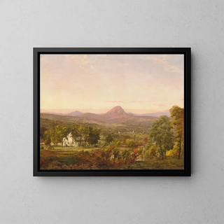Herbstlandschaft, Sugar Loaf Mountain, Orange County, New York - Jasper Francis Cropsey — gerahmtes Bild an der Wand
