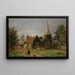Kirche in Stoke Poges - Jasper Francis Cropsey — gerahmtes Bild an der Wand