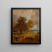 Landschaft mit Bäumen und Schafen in der Nähe eines Hains - Jasper Francis Cropsey — gerahmtes Bild an der Wand
