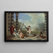 Die Reize des Lebens - Jean-Antoine Watteau — gerahmtes Bild an der Wand