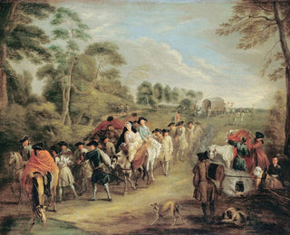 Soldaten auf dem Marsch - Jean-Antoine Watteau — Ansicht des Kunstwerks