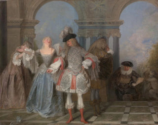 Die französischen Komödianten - Jean-Antoine Watteau — Ansicht des Kunstwerks