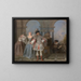 Die französischen Komödianten - Jean-Antoine Watteau — gerahmtes Bild an der Wand