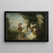 Die Liebeslektion - Jean-Antoine Watteau — gerahmtes Bild an der Wand