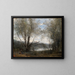 Ein Teich gesehen durch die Bäume - Jean-Baptiste-Camille Corot — gerahmtes Bild an der Wand