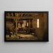 Innenansicht einer Scheune - Jean-Baptiste-Camille Corot — gerahmtes Bild an der Wand