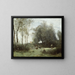 Der Treffpunkt-Brücke - Jean-Baptiste-Camille Corot — gerahmtes Bild an der Wand