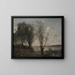 Der Bootsmann unter den Schilfrohren - Jean-Baptiste-Camille Corot — gerahmtes Bild an der Wand