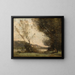 Am Flussufer - Jean-Baptiste-Camille Corot — gerahmtes Bild an der Wand