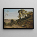 Landpartie bei Neapel - Jean-Baptiste-Camille Corot — gerahmtes Bild an der Wand
