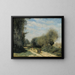 Route dans la campagne à Crcy-en-Brie - Jean-Baptiste-Camille Corot — gerahmtes Bild an der Wand