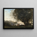 Tanz unter den Bäumen am Seeufer - Jean-Baptiste-Camille Corot — gerahmtes Bild an der Wand