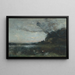 Abendstimmungseffekt - Jean-Baptiste-Camille Corot — gerahmtes Bild an der Wand