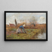 Bauernmädchen kniend, das Gänseblümchen pflückt - Jean-Baptiste-Camille Corot — gerahmtes Bild an der Wand
