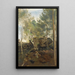 Fontainebleau Pins und Birken in den Felsen - Jean-Baptiste-Camille Corot — gerahmtes Bild an der Wand
