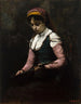 Mädchen mit Mandoline - Jean-Baptiste-Camille Corot — Ansicht des Kunstwerks