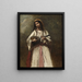 Frau Zigeunerin mit Mandoline - Jean-Baptiste-Camille Corot — gerahmtes Bild an der Wand