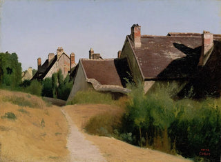 Häuser in der Umgebung von Orléans - Jean-Baptiste-Camille Corot — Ansicht des Kunstwerks