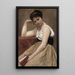 Unterbrochene Lesung - Jean-Baptiste-Camille Corot — gerahmtes Bild an der Wand