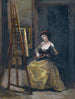 Junge Frau, die Mandoline spielt - Jean-Baptiste-Camille Corot — Ansicht des Kunstwerks