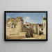 La Rochelle, ein Winkel des Hofes der Kommende - Jean-Baptiste-Camille Corot — gerahmtes Bild an der Wand
