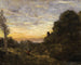 Der Turm in den Bäumen - Jean-Baptiste-Camille Corot — Ansicht des Kunstwerks