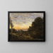 Der Turm in den Bäumen - Jean-Baptiste-Camille Corot — gerahmtes Bild an der Wand
