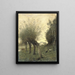 Landschaft mit Weiden - Jean-Baptiste-Camille Corot — gerahmtes Bild an der Wand
