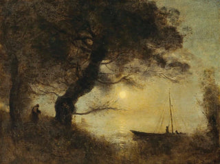 JeanBaptisteCamille Corot - Le Bateau Au Claire De Lune.webp