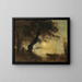 Der Boot im Mondschein - Jean-Baptiste-Camille Corot — gerahmtes Bild an der Wand