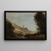 Das Tal mit Reiter - Jean-Baptiste-Camille Corot — gerahmtes Bild an der Wand