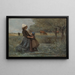 Die beiden Schwestern auf der Wiese - Jean-Baptiste-Camille Corot — gerahmtes Bild an der Wand