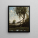 Die toskanischen Entdecker (Case Conflict) - Jean-Baptiste-Camille Corot — gerahmtes Bild an der Wand
