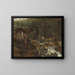 Ein Strom mit einer stehenden Ziege, die läuft - Jean-Baptiste-Camille Corot — gerahmtes Bild an der Wand
