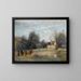 Luzancy, kleine Bauernhäuser am Wasserufer - Jean-Baptiste-Camille Corot — gerahmtes Bild an der Wand