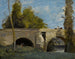 Mantes, zwei Bögen der Brücke mit einem Reiter - Jean-Baptiste-Camille Corot — Ansicht des Kunstwerks
