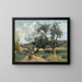 Marcoussis, Route durch die Felder - Jean-Baptiste-Camille Corot — gerahmtes Bild an der Wand