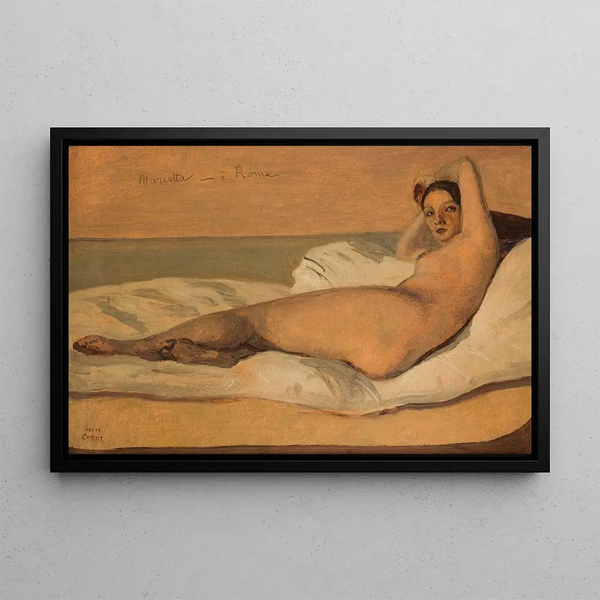 Marietta - Jean-Baptiste-Camille Corot — gerahmtes Bild an der Wand