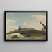 Montmartre-Gemälde, Wand und Mühle - Jean-Baptiste-Camille Corot — gerahmtes Bild an der Wand