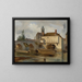 Moret-sur-Loing, die Brücke und die Kirche - Jean-Baptiste-Camille Corot — gerahmtes Bild an der Wand