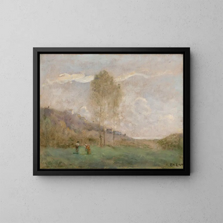 JeanBaptisteCamille Corot - Paysage Dautomne Prs Dune Cte Avec Deux Personnages.webp