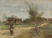 Bauernbild auf einer Straße mit Blick auf ein Dorf - Jean-Baptiste-Camille Corot — Ansicht des Kunstwerks