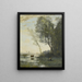 Ländliches Gemälde mit einer Kuh am Wasserufer - Jean-Baptiste-Camille Corot — gerahmtes Bild an der Wand