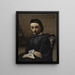 Portrait einer jungen Frau - Jean-Baptiste-Camille Corot — gerahmtes Bild an der Wand