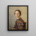 Portrait einer jungen Frau - Jean-Baptiste-Camille Corot — gerahmtes Bild an der Wand