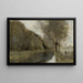 in der Nähe von Gisors Saulaie und Fluss morgens - Jean-Baptiste-Camille Corot — gerahmtes Bild an der Wand